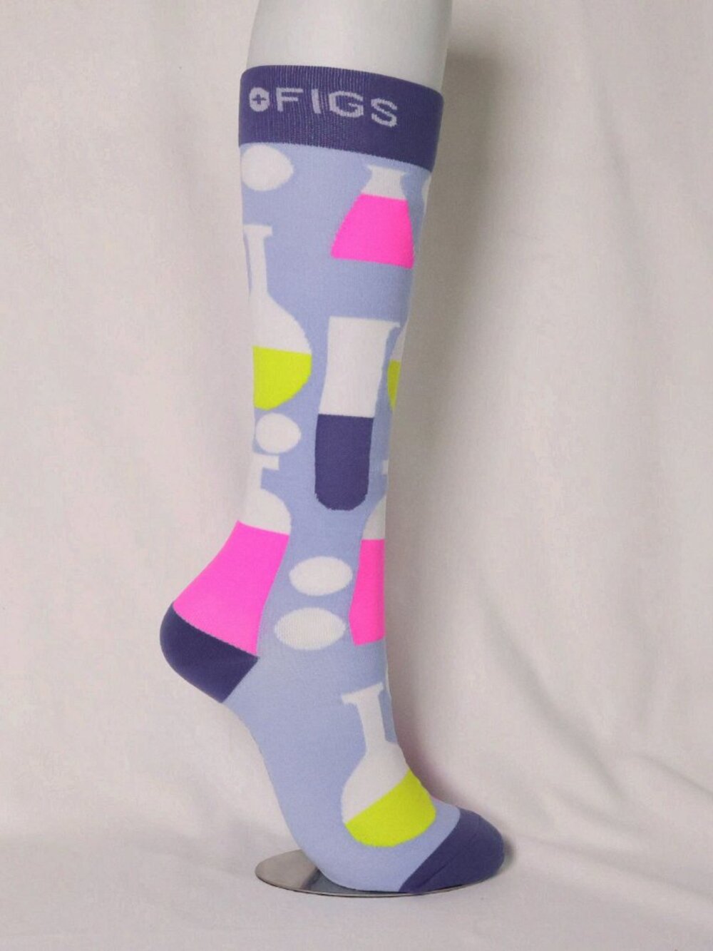 Figs Colorful Pattern Unisex Compression Socks Size S - Picture 2 of 4